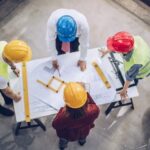 Drones for surveying team planning site